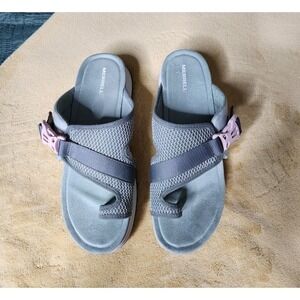Merrell Alpine Cush Wrap Wedge Sandals in Lichen Size 11